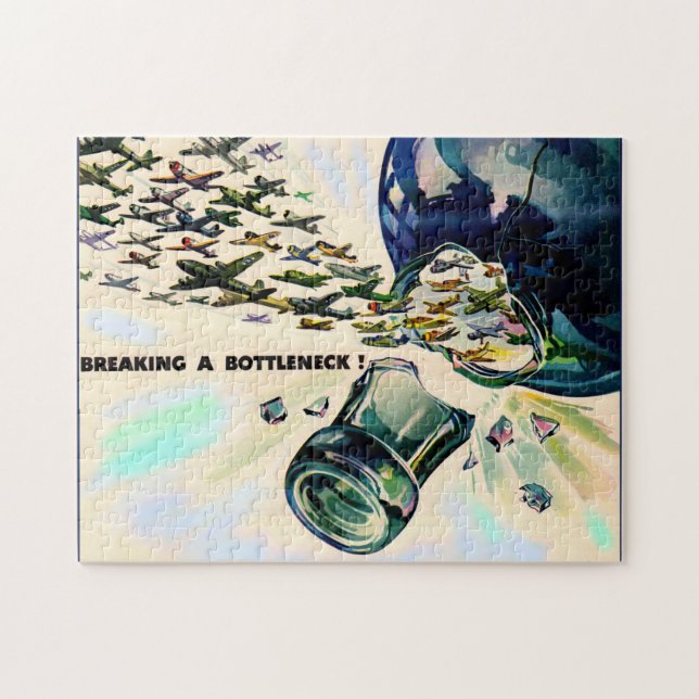 Quebra-cabeça World War II military aviation breaking bottleneck (Horizontal)