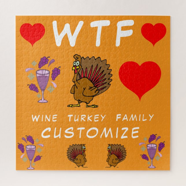 Quebra-cabeça WTF Wine Turkey Family Thunder_Cove (Vertical)