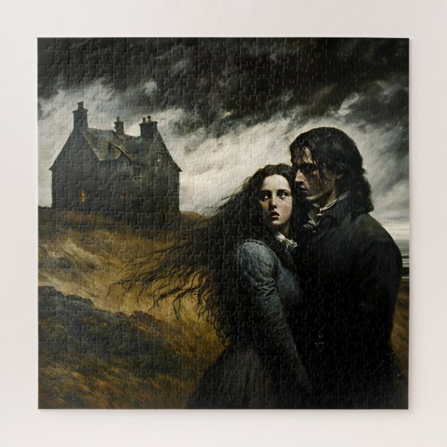 Quebra-cabeça Wuthering Heights, Emily Bronte Gothic Literatura (Vertical)