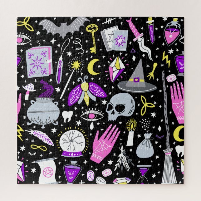 Quebra-cabeça Xadrez de tartan castanho-laranja-vírgula. (Vertical)