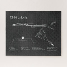 Quebra-cabeça XB-70 Valkyrie - Planos de avião Blueprint PD