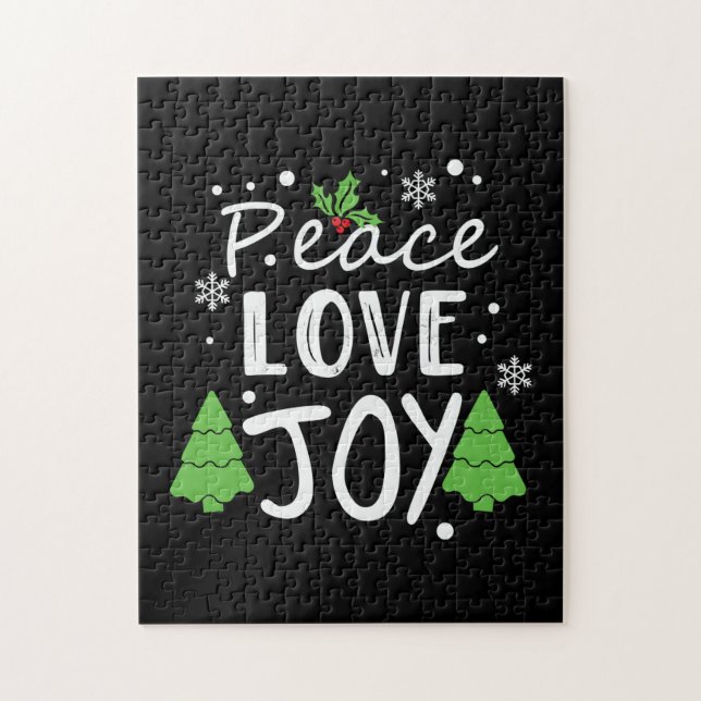 Quebra-cabeça Xmas Peace Love Joy (Vertical)