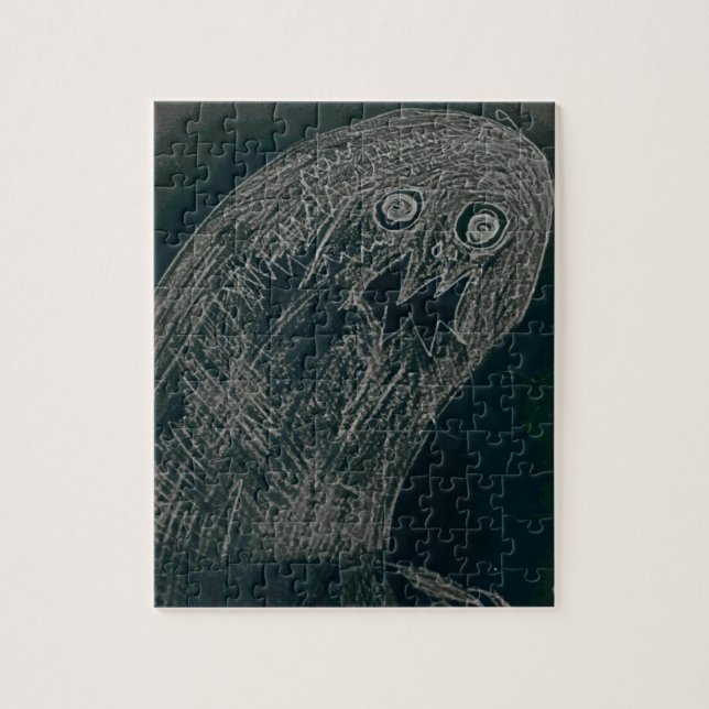 Quebra-cabeça yaie worm desenho e sua alma cresce escura (Vertical)