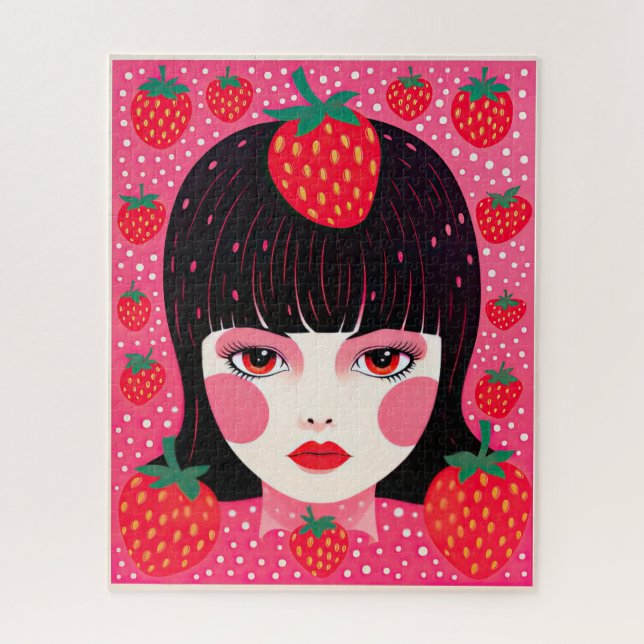 Quebra-cabeça Yayoi Kusama Strawberry Girl Funky (Vertical)