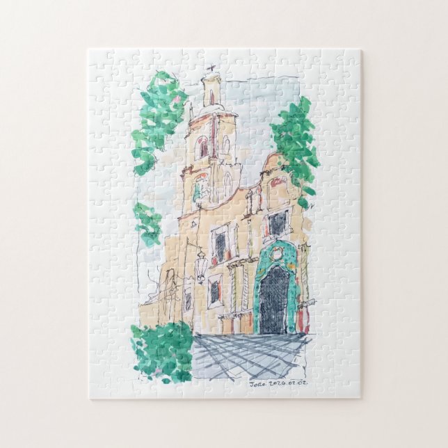 Quebra-cabeça Yellow Church (Vertical)