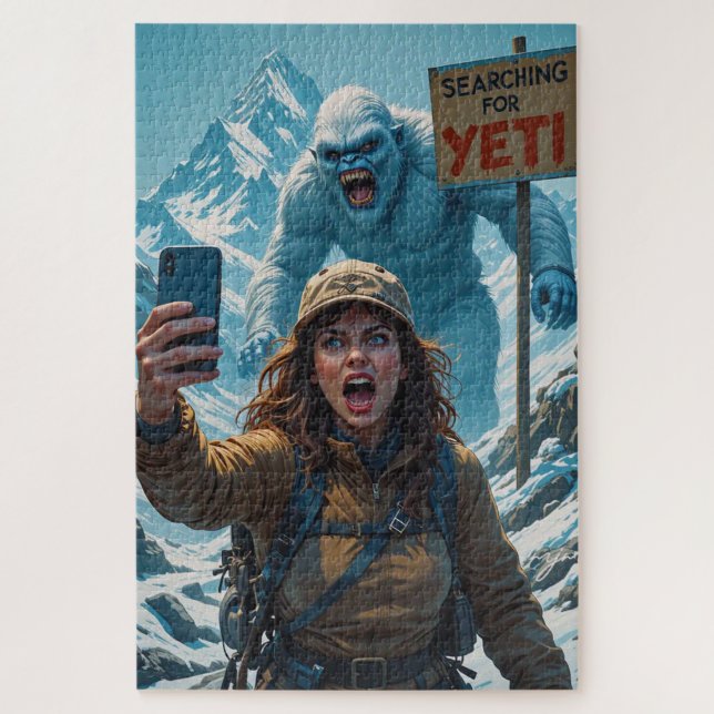 Quebra-cabeça Yeti Bigfoot Sasquatch Selfie Monte Everest (Vertical)