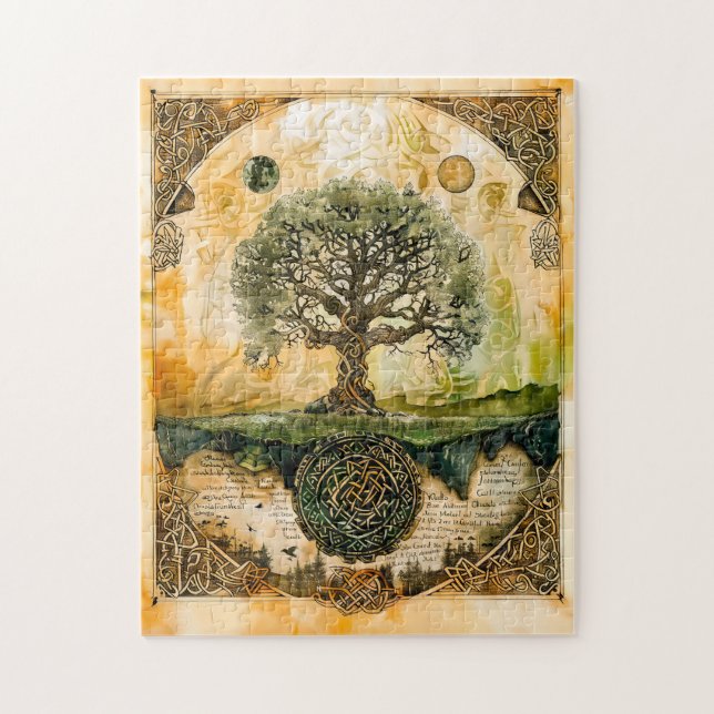 Quebra-cabeça Yggdrasil a Árvore da Vida Nórdica (Vertical)