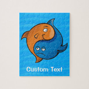 Quebra-cabeça Yin Yang Fish Cartoon