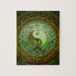 Quebra-cabeça Yin Yang Tree of Life Green