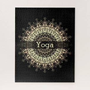 Quebra-cabeça Yoga Center, yoga, esportes, mandala, Ouro mandala