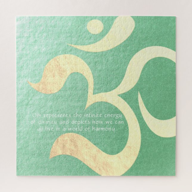 Quebra-cabeça Yoga Meditation Instrutor Life Coach OM Cotes (Vertical)