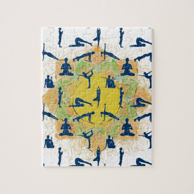 Quebra-cabeça Yoga Possui Desenho De Flor De Lotus (Vertical)