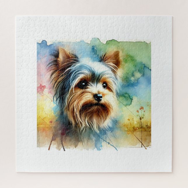 Quebra-cabeça Yorkshire Terrier 080724AREF106 - Watercolor (Vertical)