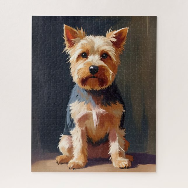 Quebra-cabeça Yorkshire Terrier Dog Pet Painting (Vertical)