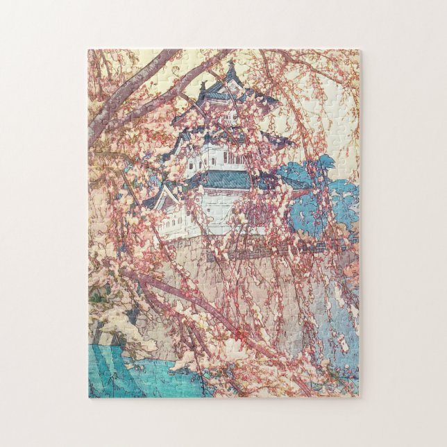 Quebra-cabeça Yoshida Hiroshi Hirosaki Castle cherry Japan (Vertical)