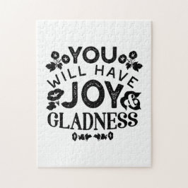 Quebra-cabeça You Will Have Joy and Gladness Inspirational Quote