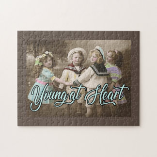 Quebra-cabeça Young at Heart Vintage Children Playing Puzzle