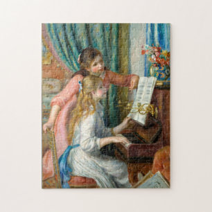 Quebra-cabeça Young girls at the piano by Pierre-Auguste Renoir