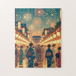 Quebra-cabeça Yukata Night Walk – Japanese Festival Puzzle