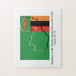 Quebra-cabeça ZÂMBIA | Nação Abençoada | BANDEIRA DA ZÂMBIA