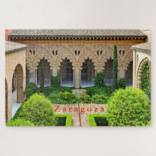 Quebra-cabeça Zaragoza. Aljaferia Palace.Patio de Santa Isabel.