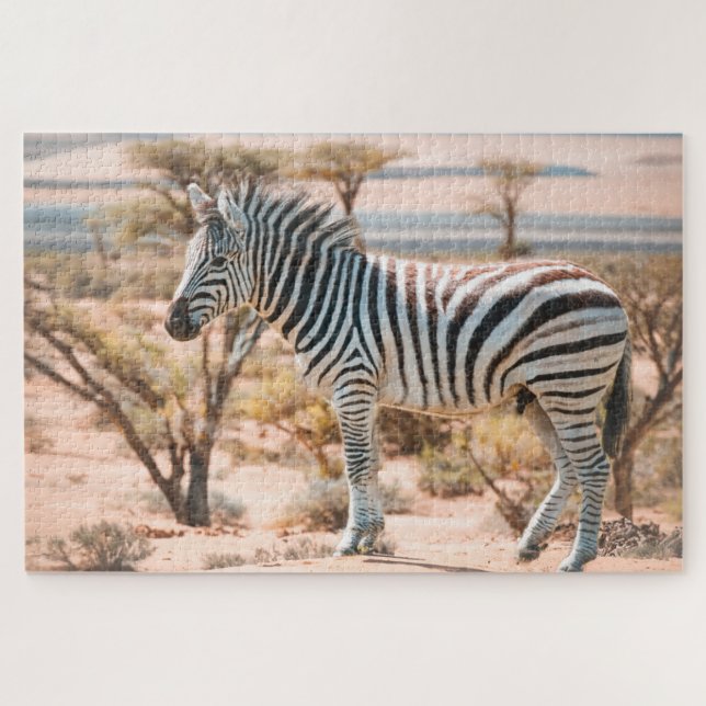 Quebra-cabeça Zebra no Safari (Horizontal)