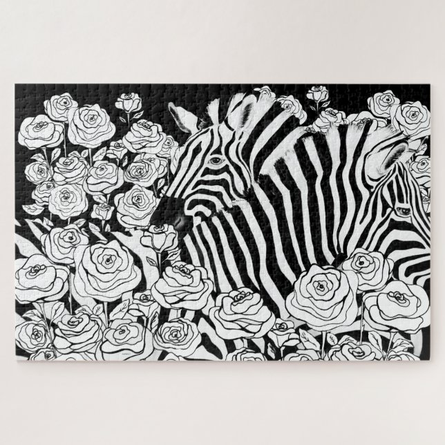 Quebra-cabeça Zebras Únicos (Horizontal)