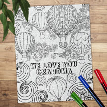 Zen Doodle Art Swirls Balões Coloração de Adultos