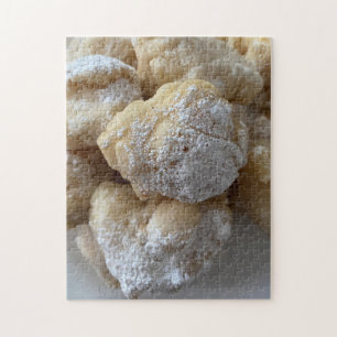 Quebra-cabeça Zeppole Rosquinha seca Sobremesa de açúcar