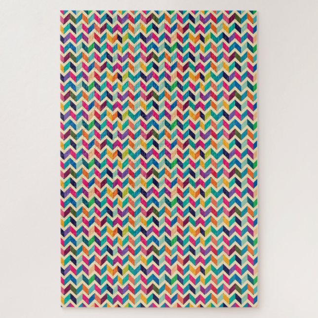 Quebra-cabeça - Zigzag multicolorido (Vertical)