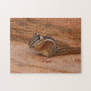 Quebra-cabeça Zion Chipmunk em Rochas Vermelhas