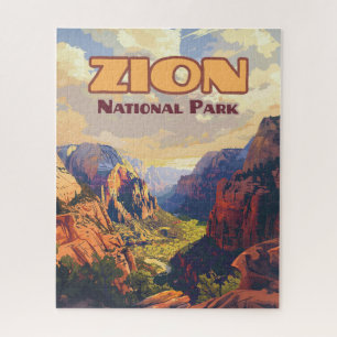 Quebra-cabeça Zion National Park Utah Moab Canyon Retro
