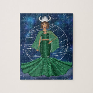 Quebra-cabeça Zodiac Taurus Deusa com Planeta Governante Vênus