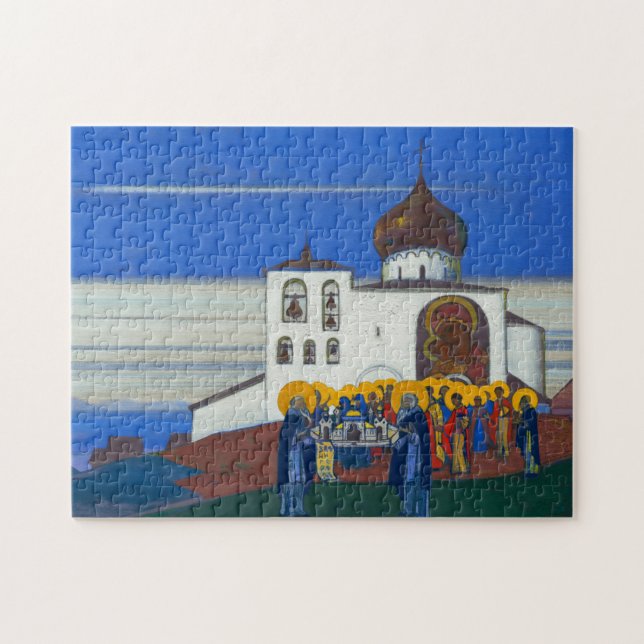 Quebra-cabeça Zvenigorod por Nicholas Roerich (Horizontal)