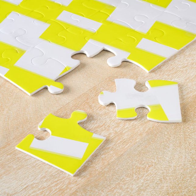 Quebra-cabeças Amarelo e Listra Branca  (Lateral)