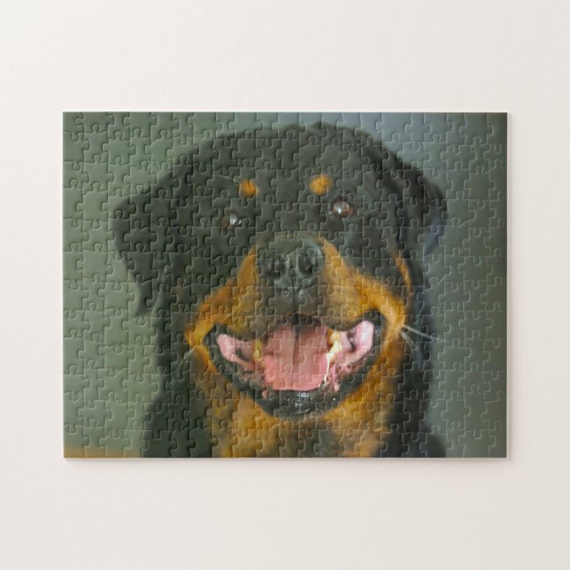 Quebra-cabeças de Cães Rottweiler. (Horizontal)