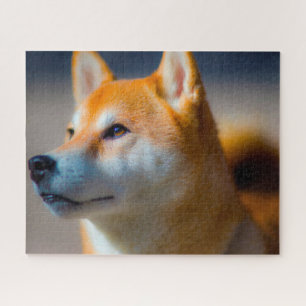 Quebra-cabeças do Cão Shiba Inu.