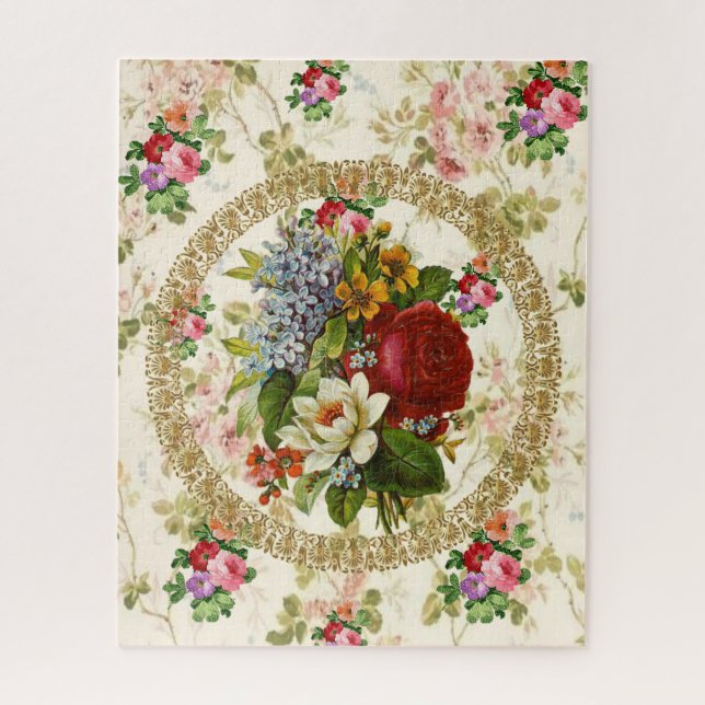 Quebra-cabeças Floral Vitoriano (Vertical)