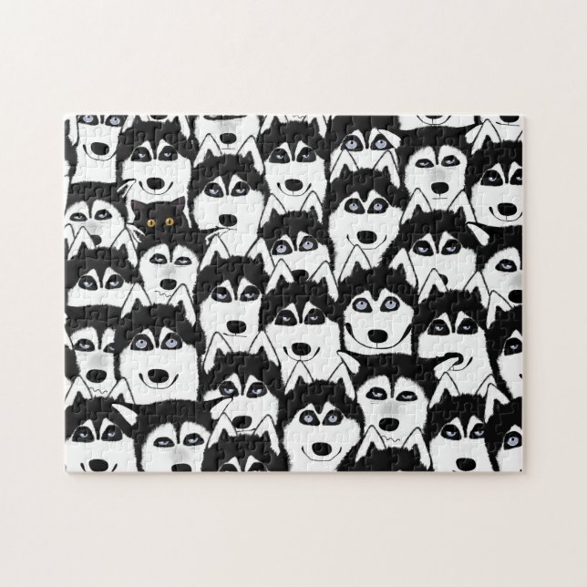 Quebra-cabeças Huskies (Horizontal)