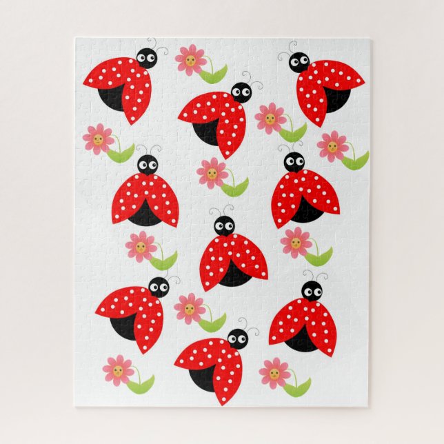 Quebra-cabeças Lady Bugs Floral (Vertical)