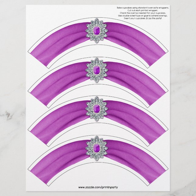 Quebra de Cupcake Glitz e Glam - Cerise (Frente)