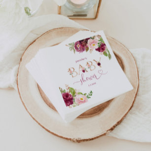 Quebra de guardanapos de chás de fraldas florais d