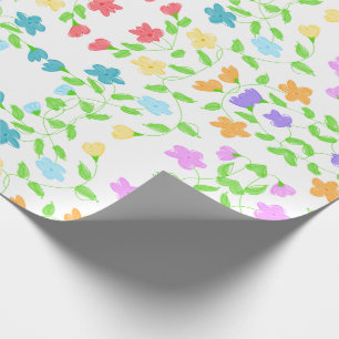 Quebra De Presente De Papel Com Padrão Floral Deli