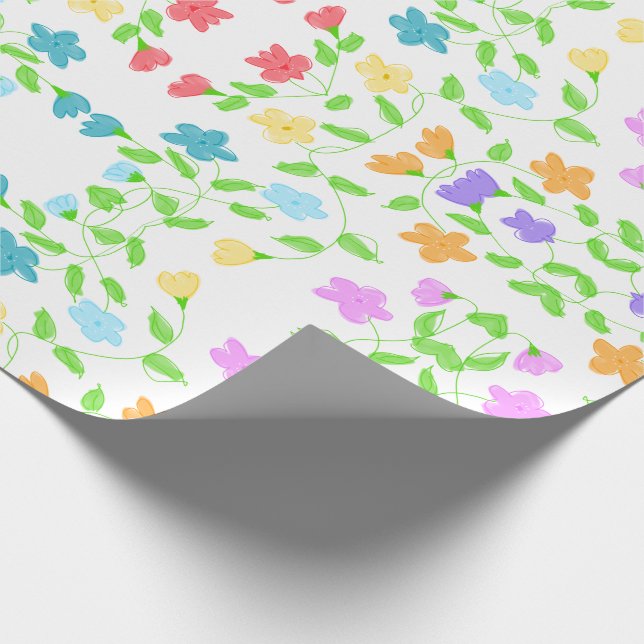 Quebra De Presente De Papel Com Padrão Floral Deli (Ponta)