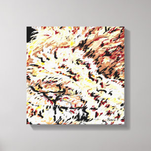 Quebra/Leão de Canvas em consternação por Sarr