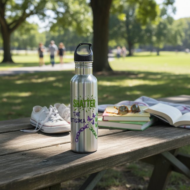 Quebre o estigma - Garrafa de água para a saúde me (Criador carregado)