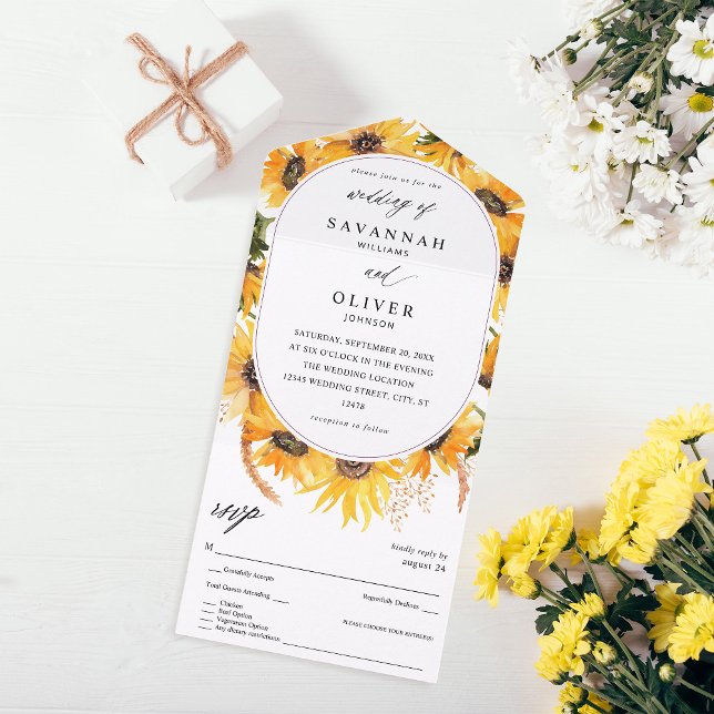 Queda Casamento Floral de Girassol (Criador carregado)