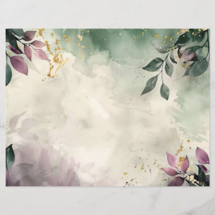 queda de aquarela folhas padrão papel de raspador