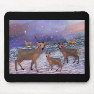 Queda de neve Mousepad da rena