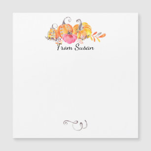 Queda de outono no Halloween Pumpkins Aquarela